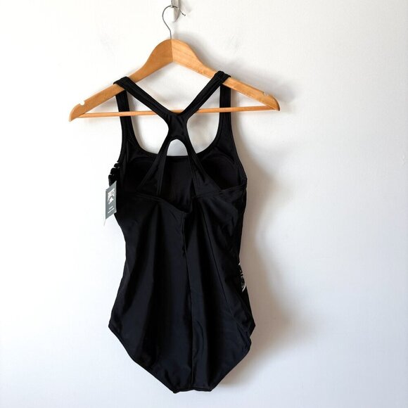Roots NWT One Piece Bathing Swim Suit Black Size 6 - Picture 4 of 7